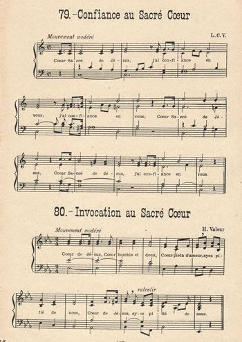 Confiance au Sacré Coeur Partition gratuite